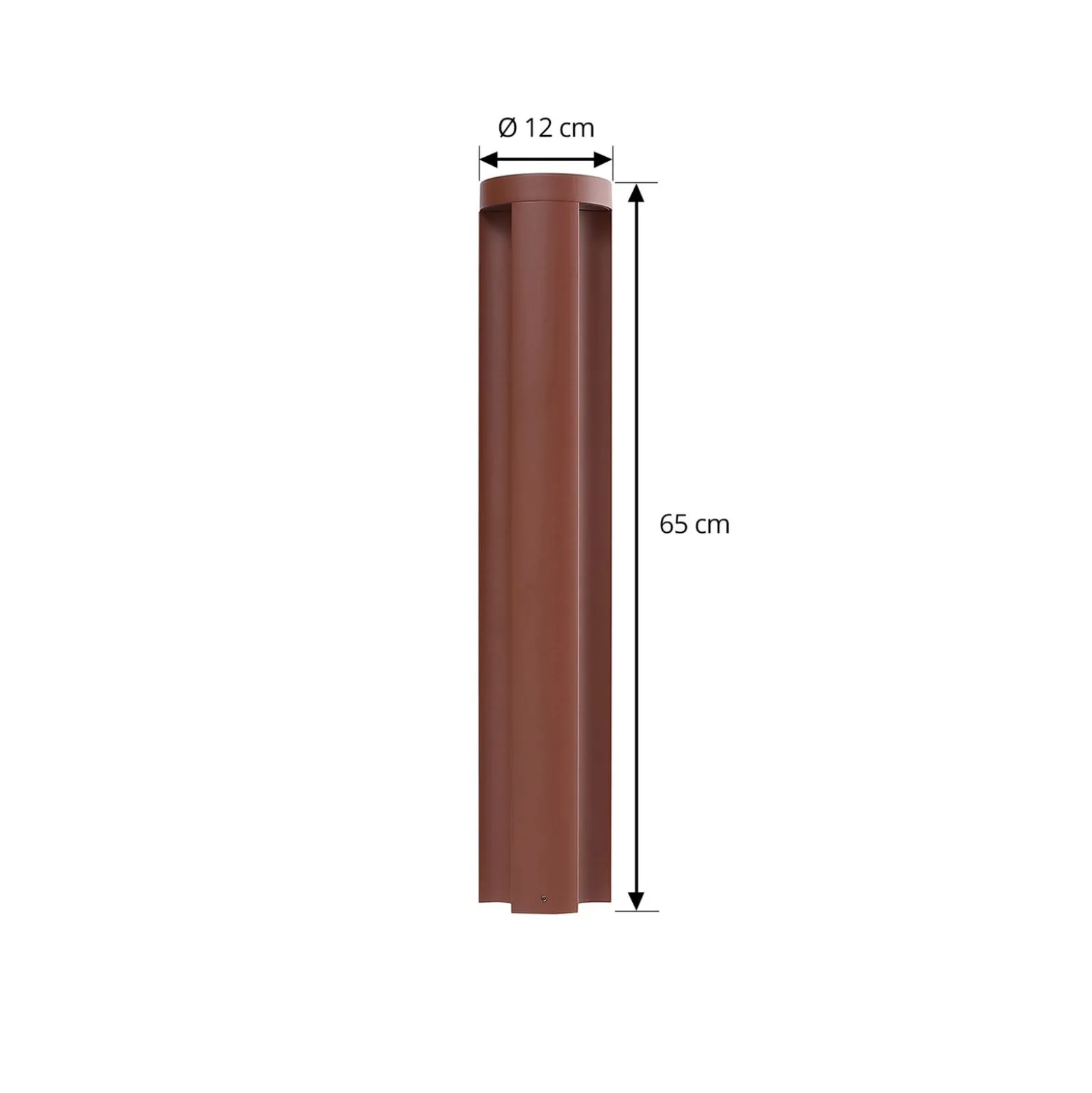 Lucande LED-Wegeleuchte Raiku, rostfarben, Aluminium, 65 cm