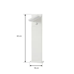 Lucande LED-Wegeleuchte Silvan, weiß, 65 cm, Sensor, IP54