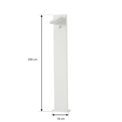 Lucande LED-Wegeleuchte Silvan, weiß, 100 cm, Sensor, IP54