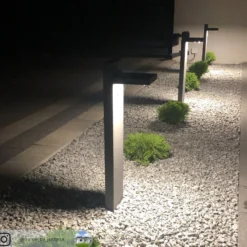 Lucande LED-Wegeleuchte Silvan, anthrazit, 65 cm, Sensor