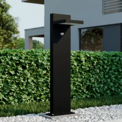 Lucande LED-Wegeleuchte Silvan, anthrazit, 65 cm, Sensor