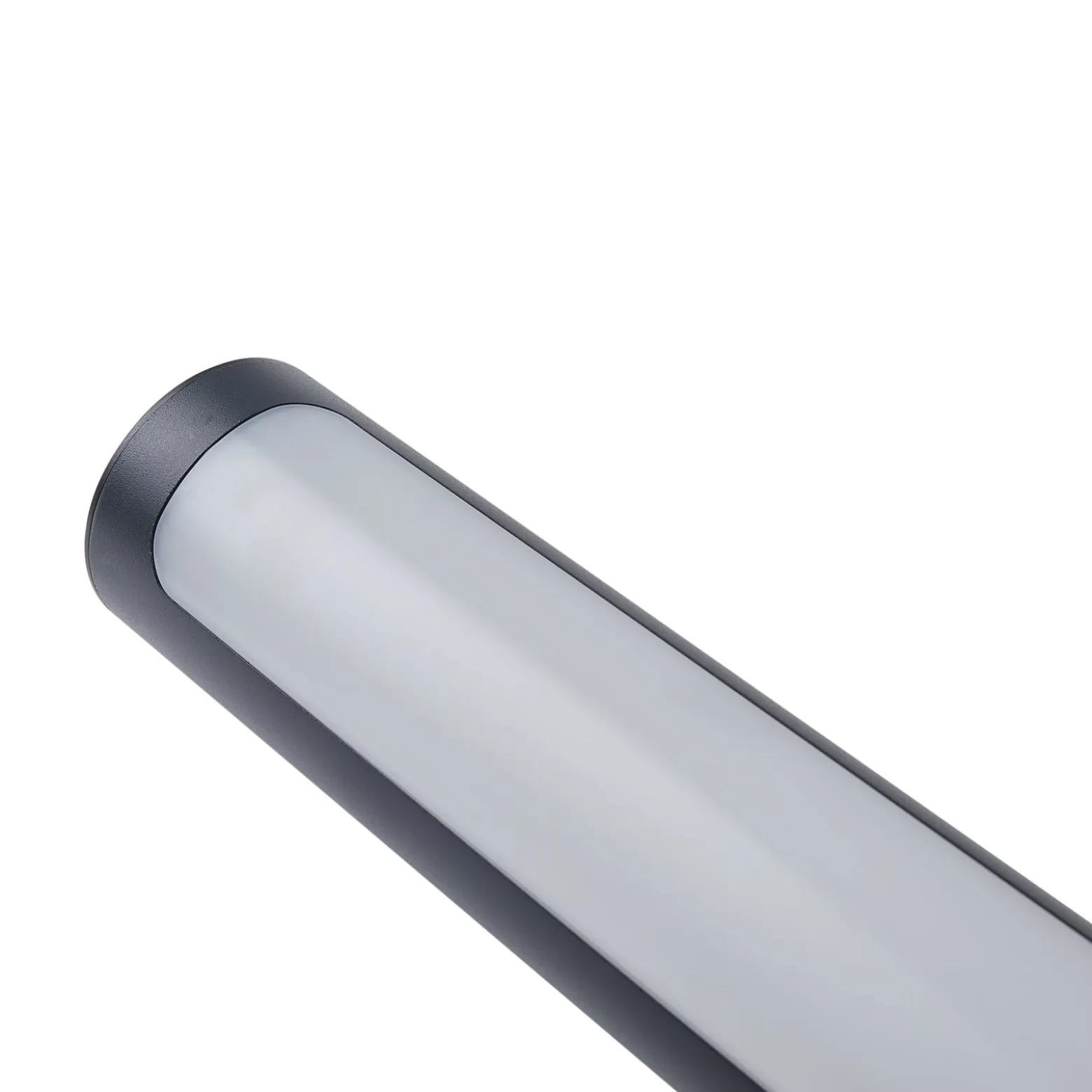 Lucande LED-Wegeleuchte Tuberia, anthrazit, Metall, 80 cm