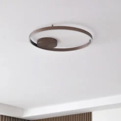 Lucande Smart LED-Deckenleuchte Moise, kaffee, CCT, Tuya