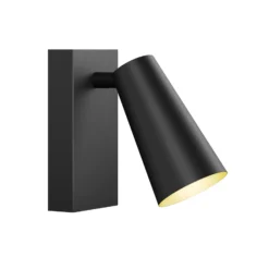 Lucande Strahler Angelina, schwarz/gold, Metall, 1-flg.
