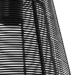 Lucande Tinko Käfig-Pendelleuchte, schwarz, 20 cm