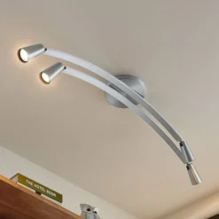 Lucande Velanoris Deckenlampe, 4-fl. alu gebürstet