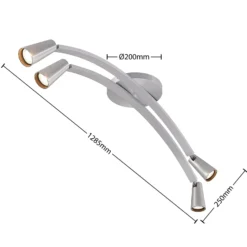 Lucande Velanoris Deckenlampe, 4-fl. alu gebürstet