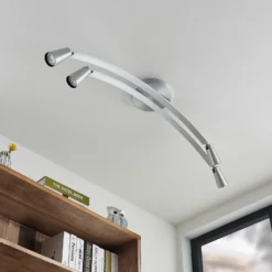 Lucande Velanoris Deckenlampe, 4-fl. alu gebürstet