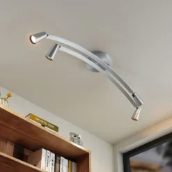 Lucande Velanoris Deckenlampe, 4-fl. alu gebürstet