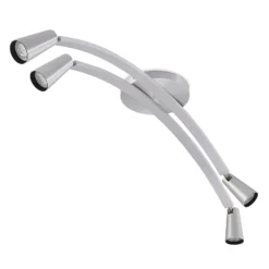 Lucande Velanoris Deckenlampe, 4-fl. alu gebürstet