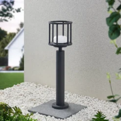 Lucande Wegelampe Berenike, 60 cm, dunkelgrau, Metall, GX53