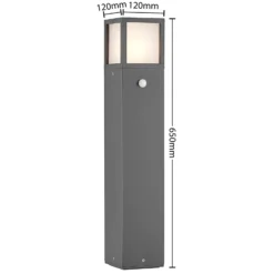 Lucande Wegeleuchte Dewari, Bewegungsmelder, E27, 65cm, IP54