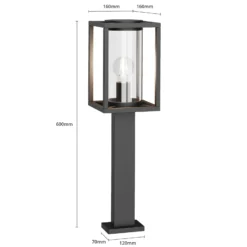 Lucande Wegeleuchte Ferda, 60 cm, anthrazit, IP44