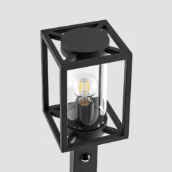 Lucande Wegeleuchte Ferda, 100 cm, Sensor, anthrazit, IP44