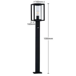 Lucande Wegeleuchte Ferda, 100 cm, Sensor, anthrazit, IP44