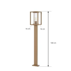Lucande Wegeleuchte Ferda, 100 cm, braun, IP44