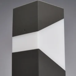 Lucande Wegeleuchte Kiran, 100 cm, grau, Metall, IP44, E27