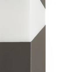 Lucande Wegeleuchte Kiran, 100 cm, grau, Metall, IP44, E27
