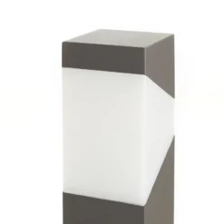 Lucande Wegeleuchte Kiran, 100 cm, grau, Metall, IP44, E27