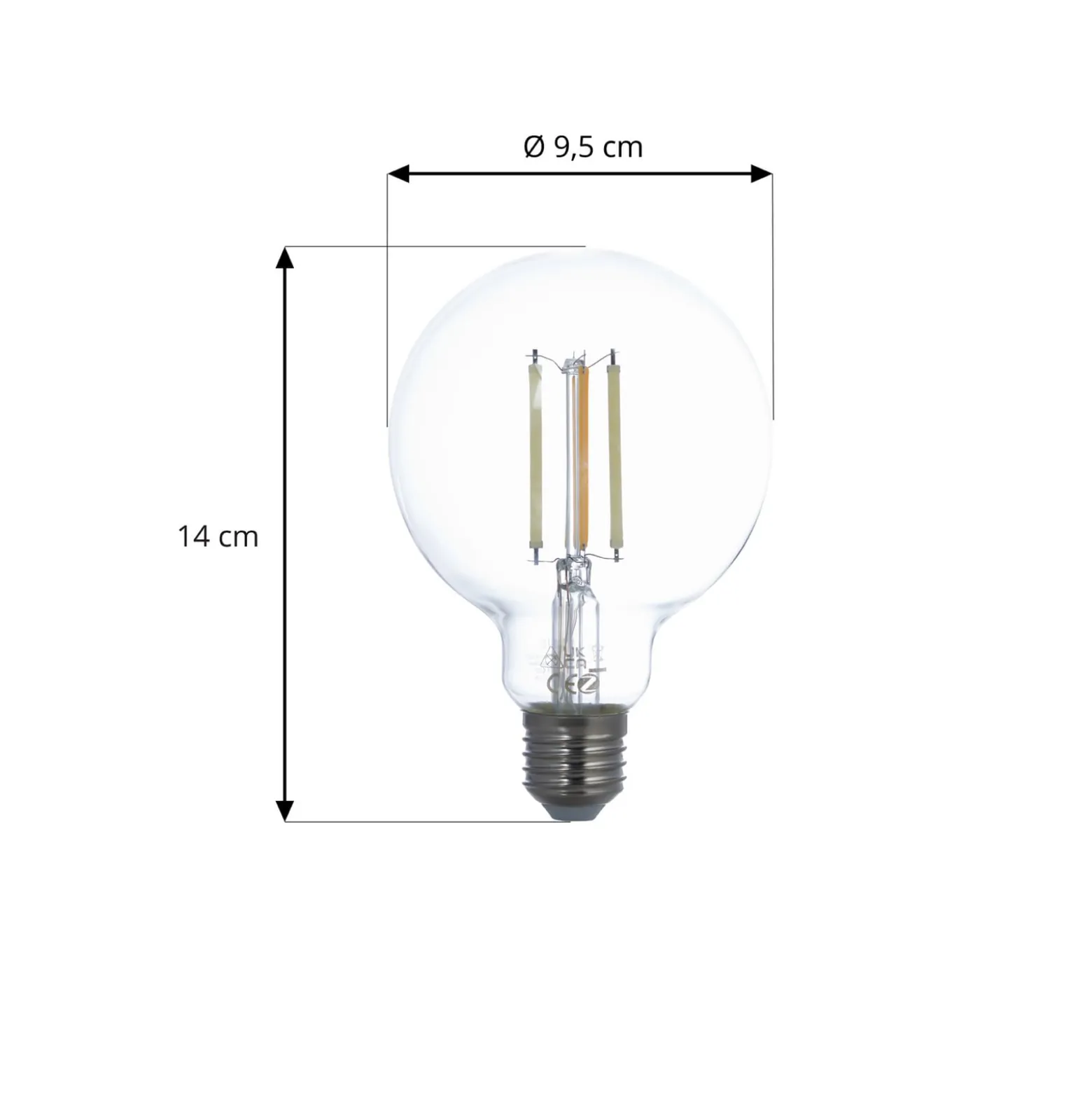 LUUMR LED-Leuchtmittel, E27 G95 7W, smart, klar