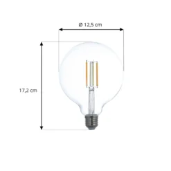 LUUMR Smart LED E27 G125 7W ZigBee Tuya Hue 3er-Set