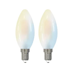 LUUMR Smart LED-Tropfenlampe 2er-Set E14 4,2W CCT klar Tuya