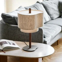 MARKET SET Pebble Textil-Tischlampe, creme