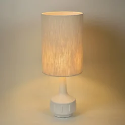 MARKET SET Tischlampe Jimmy, weiß/beigefarben, Höhe 83 cm