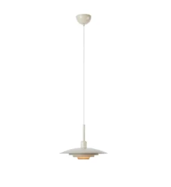Markslöjd Hängeleuchte Piny, beige, Ø 35 cm, Metall, E27