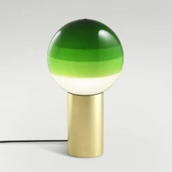 MARSET Tischlampe Dipping Light M, grün/messing