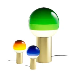MARSET Tischlampe Dipping Light, 22 cm, bernstein/messing