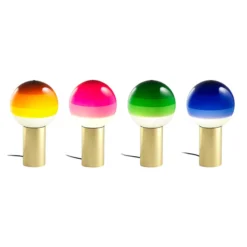 MARSET Tischlampe Dipping Light, 22 cm, bernstein/messing
