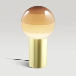 MARSET Tischlampe Dipping Light, Höhe 22 cm, creme/messing