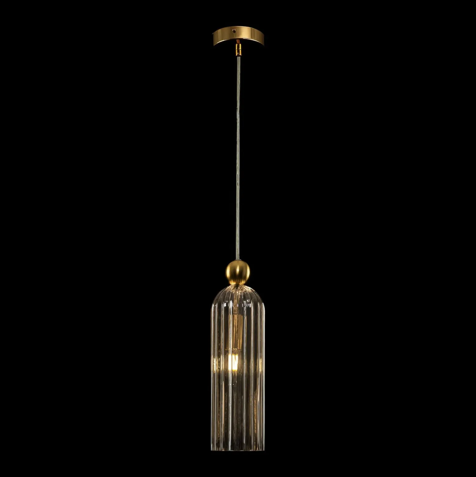 Maytoni Antic Hängeleuchte, Glasschirm in Cognac