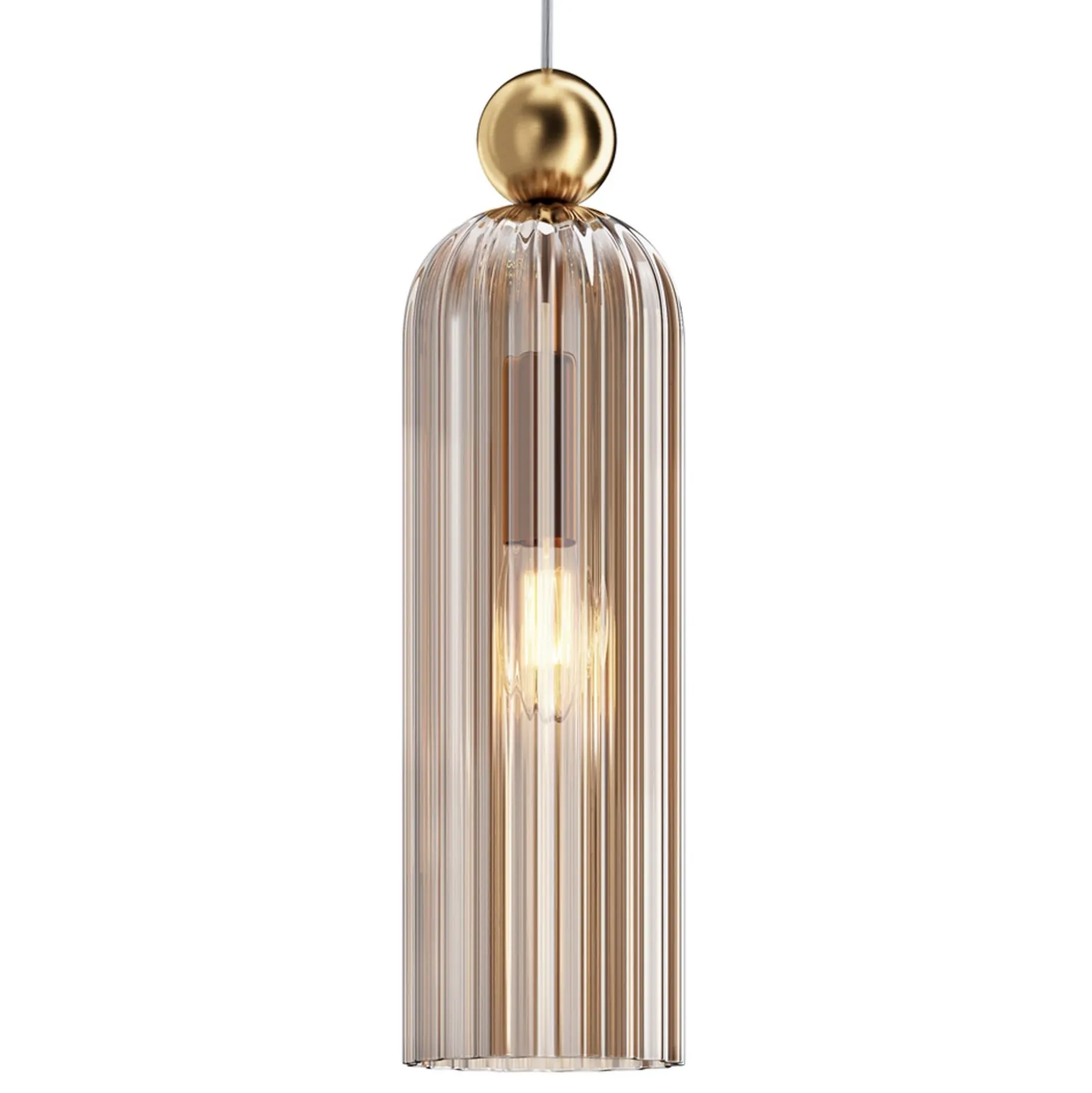 Maytoni Antic Hängeleuchte, Glasschirm in Cognac