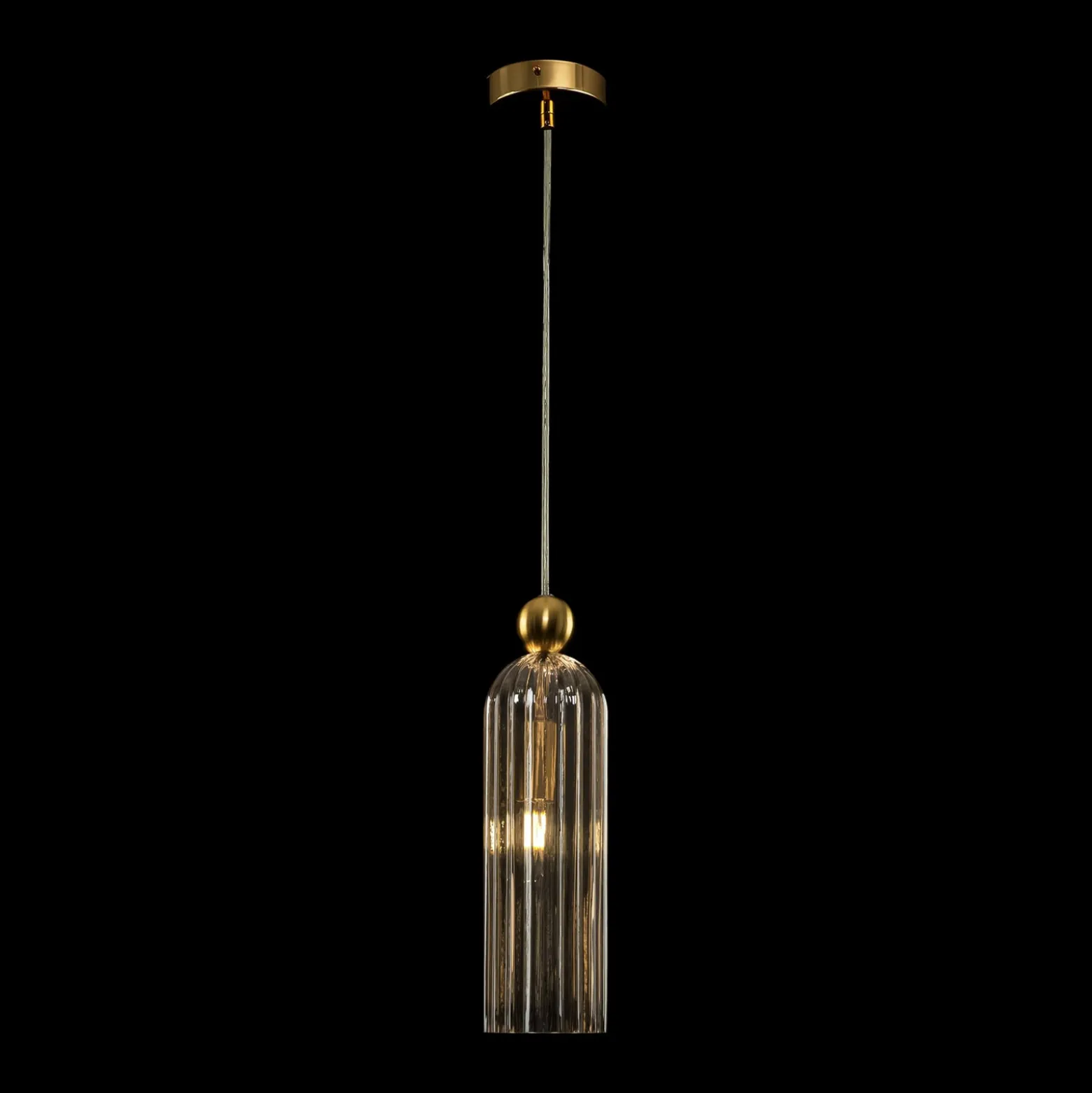 Maytoni Antic Hängeleuchte, Glasschirm in Cognac