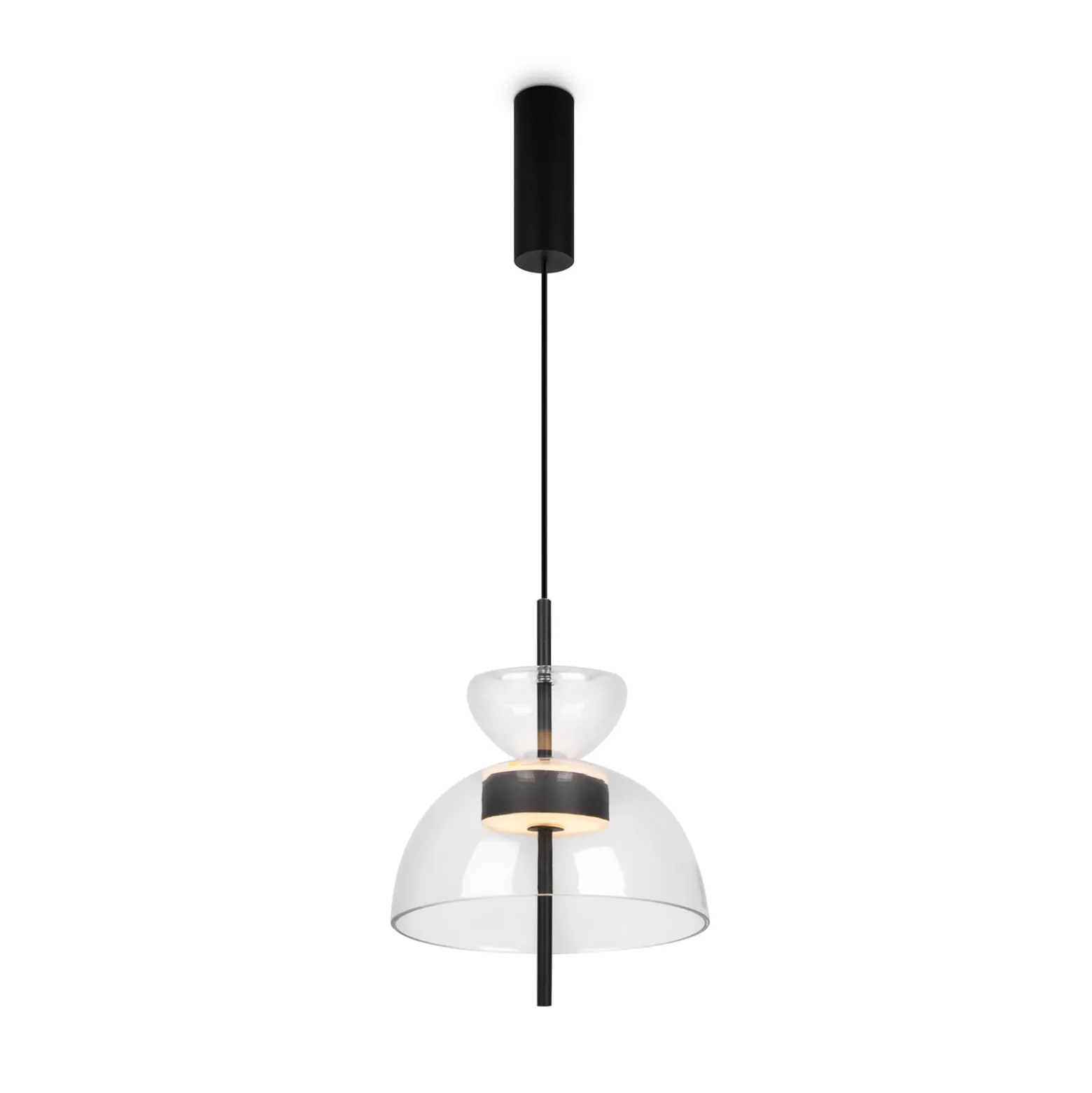 Maytoni Bangkok, Trommelform, klar, Ø 25 cm, Glas