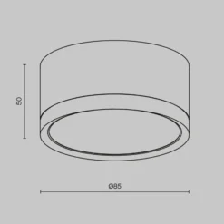 Maytoni Downlight Hoop, schwarz, Höhe 5 cm Ø 8,5 cm Alu GX53