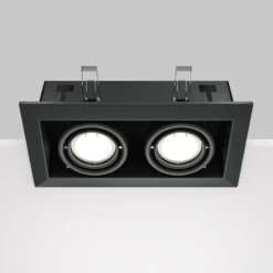 Maytoni Einbauleuchte Metal, schwarz, 25 x 13 cm, 2-flammig