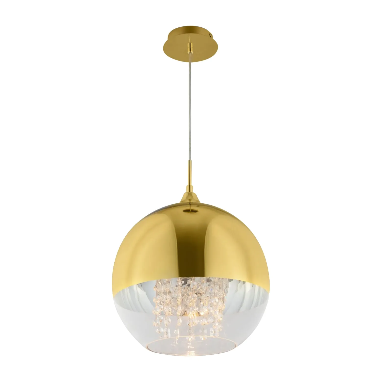Maytoni Fermi Hängelampe, einflammig, gold, Ø 30cm