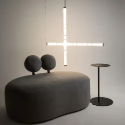 Maytoni LED-Hängeleuchte Cosmo, schwarz, Länge 98 cm, Glas
