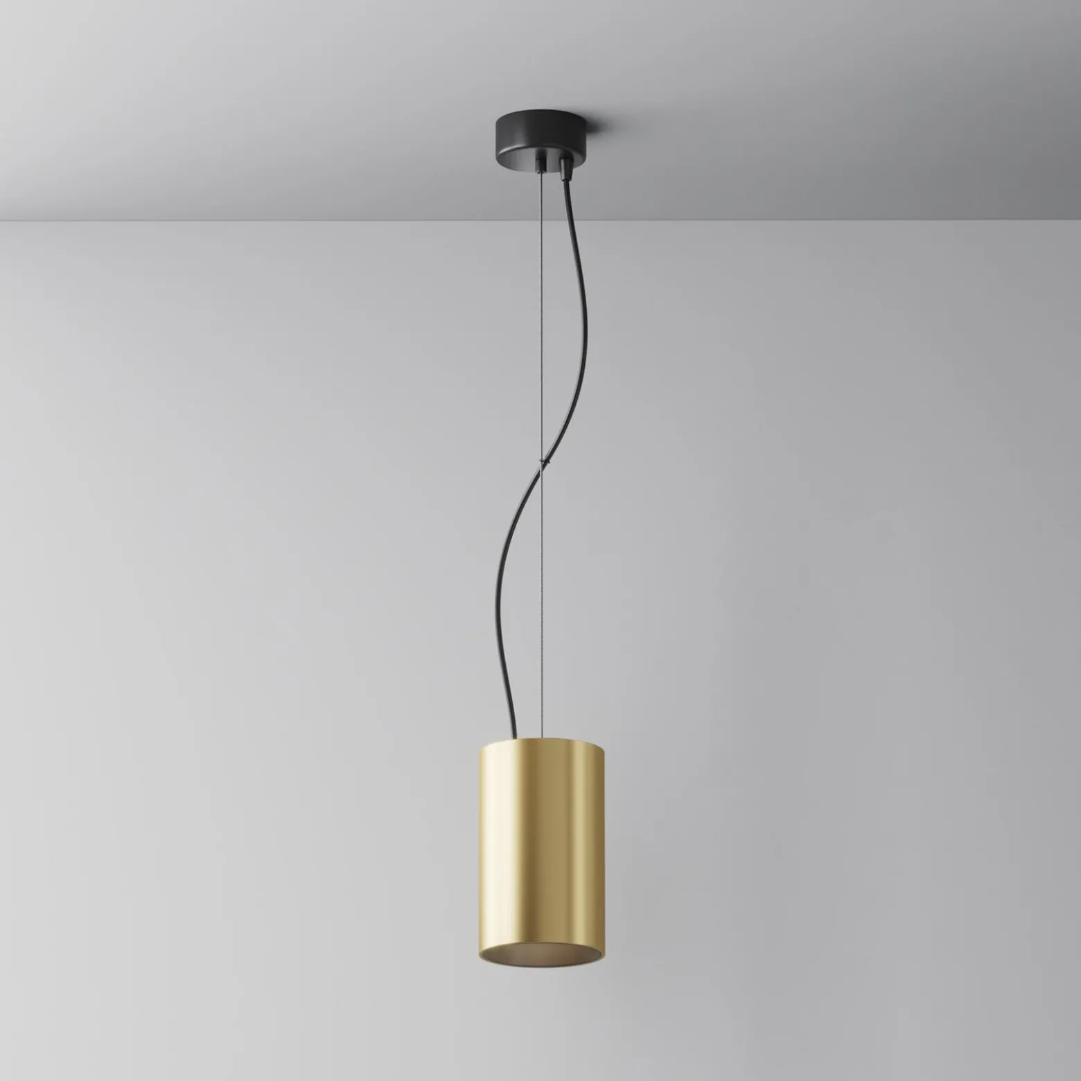 Maytoni LED-Hängeleuchte Efir, gold matt, Ø 9,5cm, 25 W, 38°