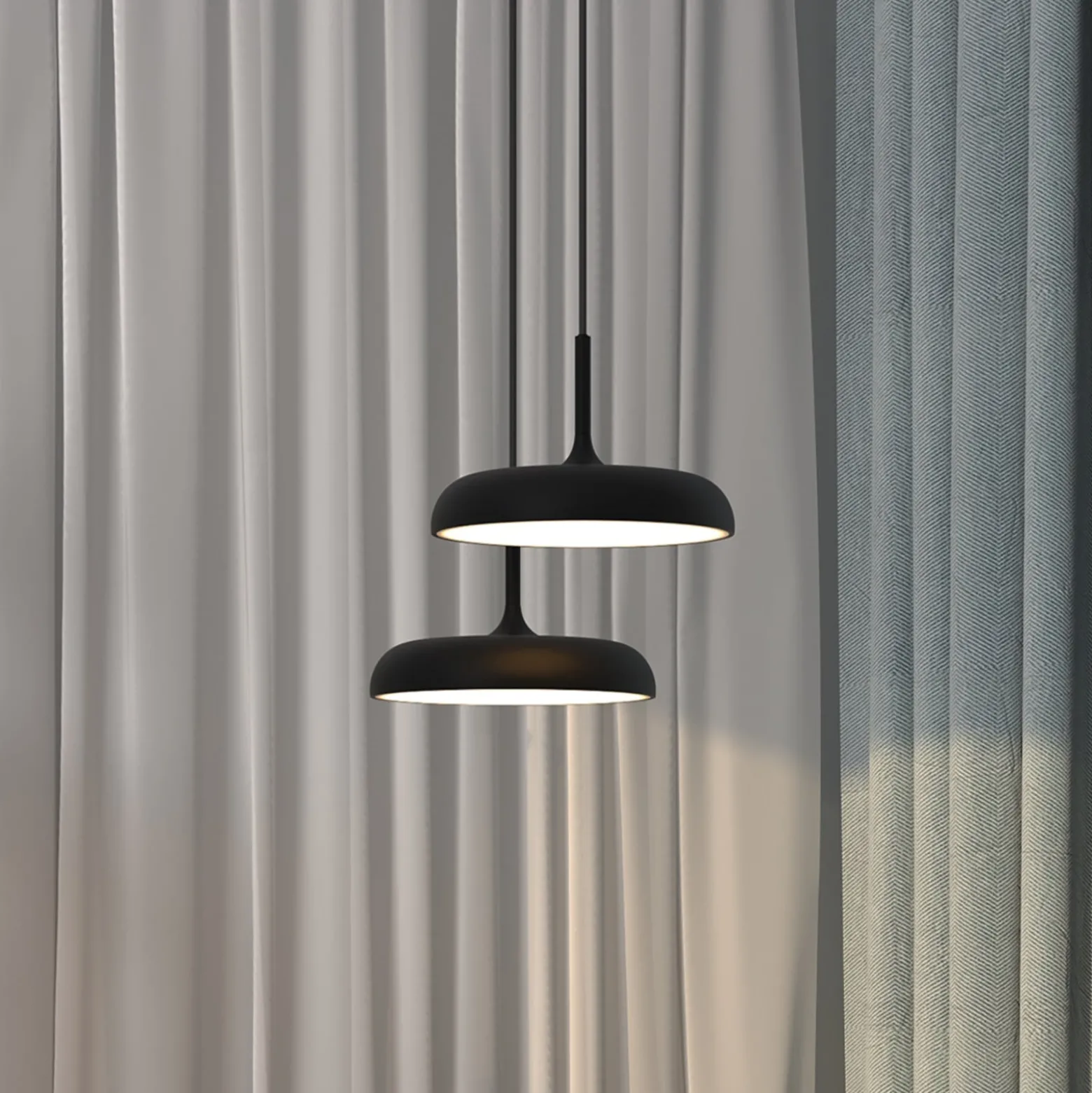Maytoni LED-Hängeleuchte Gerhard, Ø 40 cm, schwarz, Metall