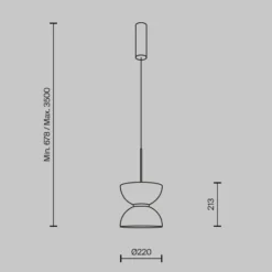 Maytoni LED-Hängeleuchte Kyoto, weiß, Ø 22 cm, Glas, Metall