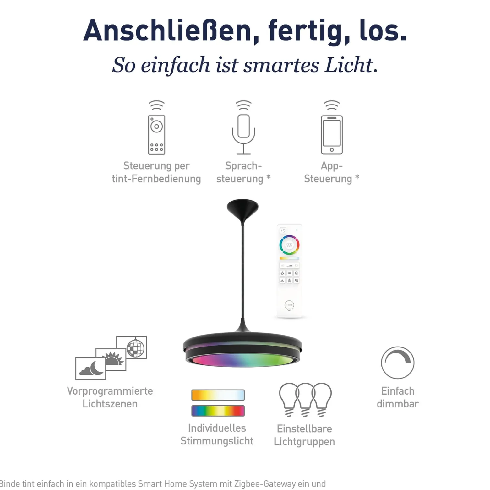 Müller Licht tint Kea LED-Hängeleuchte, Ø 42 cm