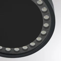 Molto Luce LED-Außen-Deckenlampe Nona, Ø 22,8 cm, anthrazit