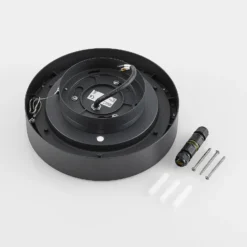Molto Luce LED-Außen-Deckenlampe Nona, Ø 22,8 cm, anthrazit