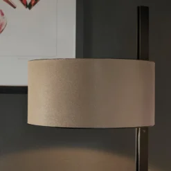 Oluce Parallel 296 Tischleuchte, Leder sand