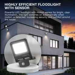 OSRAM Außenstrahler ENDURA FLOOD, grau, Sensor 30 W 840 IP44