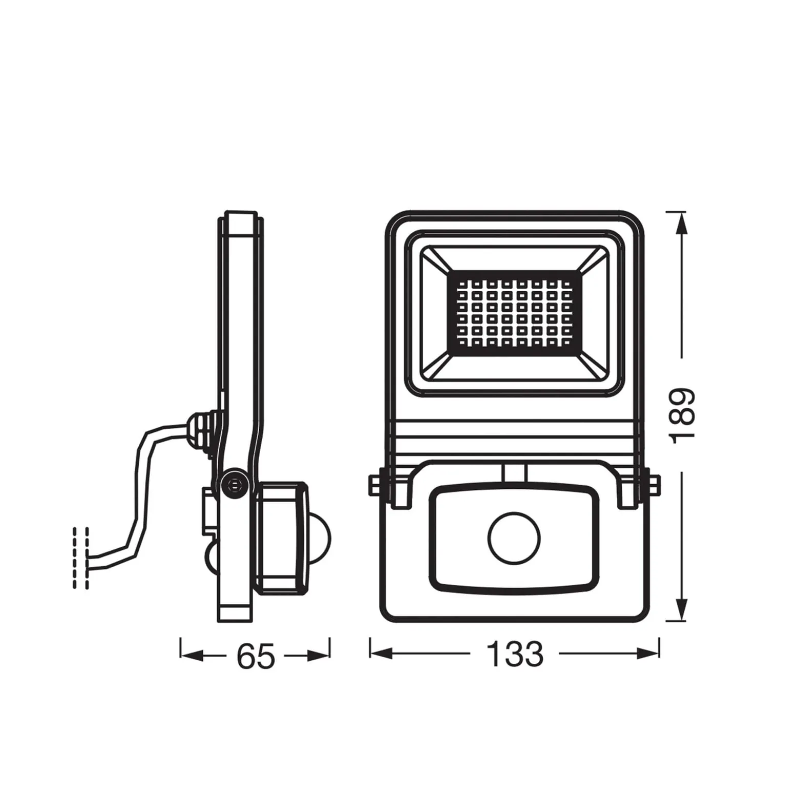 OSRAM Außenstrahler ENDURA FLOOD, grau, Sensor 30 W 840 IP44